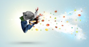 güzel kadın renkli taşlar ve kristaller ile b atlama