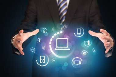 Holding dijital medya simgeler