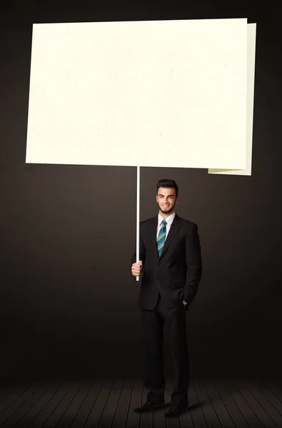 Businessman with post-it paper — Stock Photo, Image