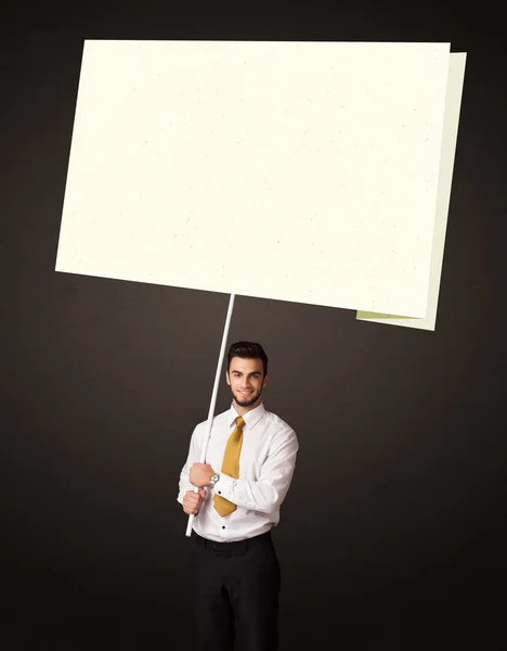 Businessman with post-it paper — Stock Photo, Image