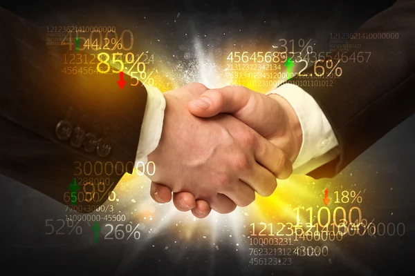 Ekonomi Business handslag — Stockfoto