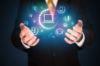 Holding dijital medya simgeler