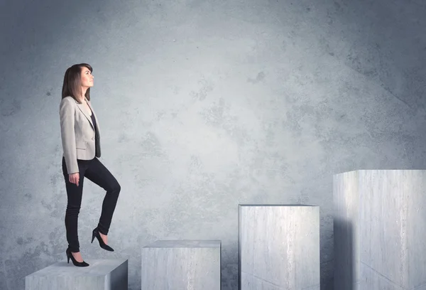 Stepping up a staircase — Stock Photo, Image