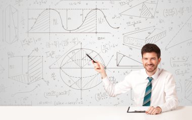 İş hesaplamaları geçmişi olan bir iş adamı