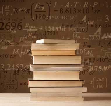 Matematik formüllü klasik arkaplan kitapları 