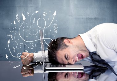 Hayal kırıklığına uğramış bir iş adamı.