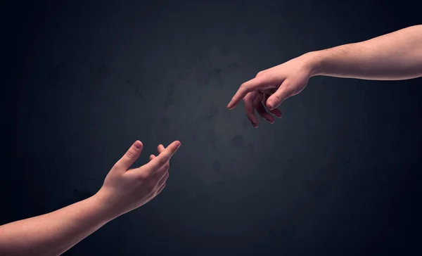 Hand about to touch another one — Stock Photo, Image