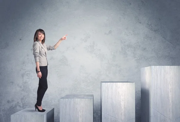 Stepping up a staircase — Stock Photo, Image