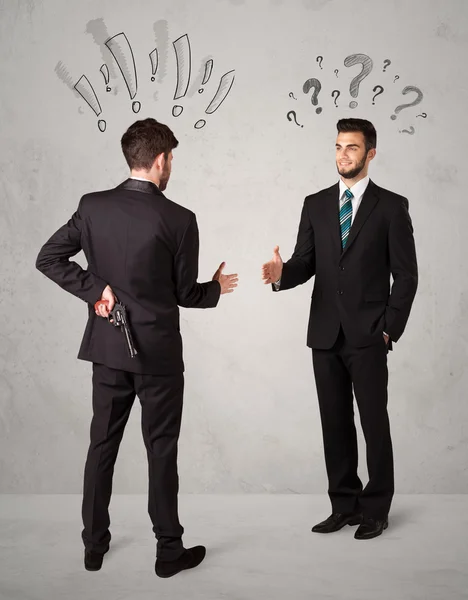 Ruthless business handshake — Stock Photo, Image