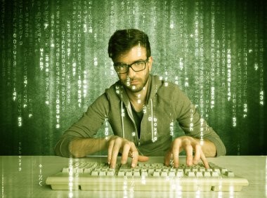 Çevrimiçi hackleme süreci konsepti