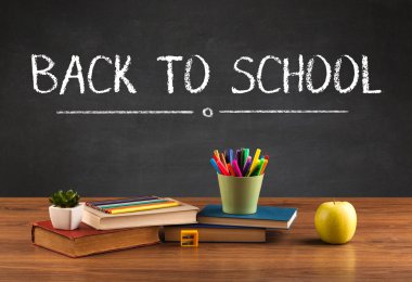 Okula dönüş konsepti.