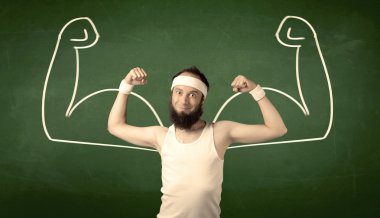 Sıska öğrenci kas istiyor.