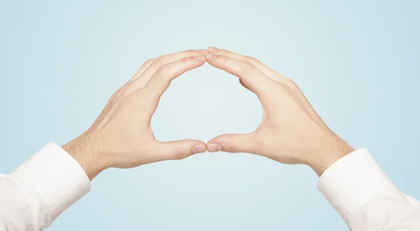 Hands creating form — Stock Photo, Image