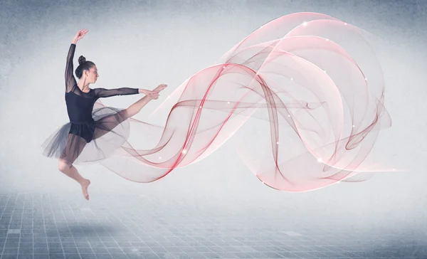 Χορός καλλιτέχνης παράσταση μπαλέτου με αφηρημένη στροβιλισμού — Φωτογραφία Αρχείου