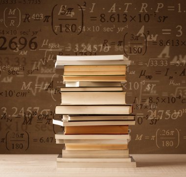 Matematik formüllü klasik arkaplan kitapları 