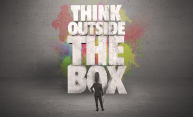 İş kişi ile yaratıcı tavsiye duvar