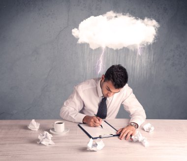 Ofisteki stresli iş adamı