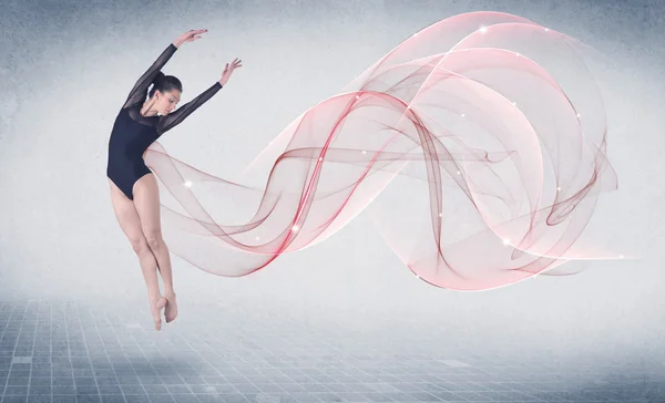 Bailarín artista de ballet con remolino abstracto —  Fotos de Stock