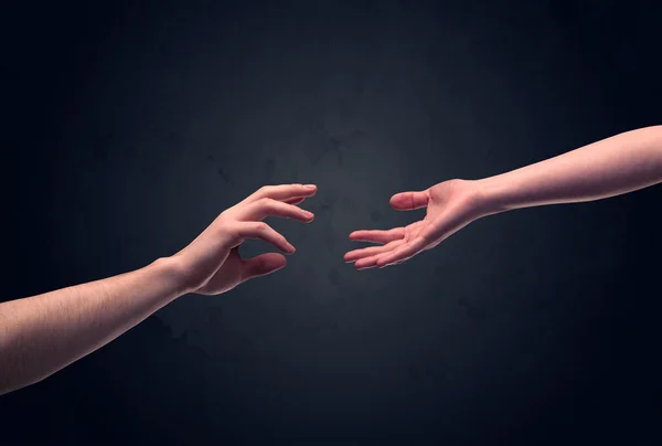 Hand about to touch another one — Stock Photo, Image