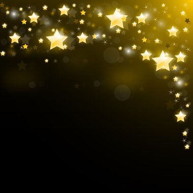 Gece gökyüzü parlak yıldız ile çivili