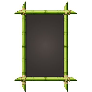 Blackboard kare bambu çerçevesinde - menü tabela