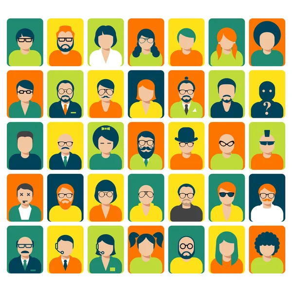 Avatars en gebruiker pics voor website of sociale dienst — Stockvector