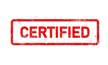 Sertifikalı posta pulu, lisanslı servis iplikçik mührü, onaylı pul, vektör