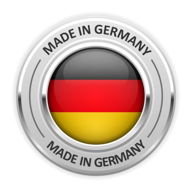 Gümüş madalya Made in Almanya bayrağı ile