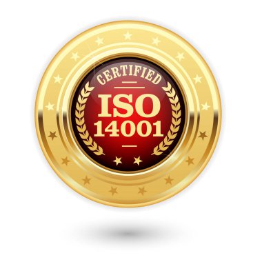 ISO 14001 onaylı madalya - çevre yönetim Insignia