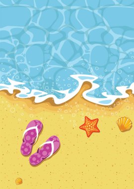 Sahil kumu - yaz tatili üzerinde dalga deniz