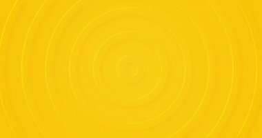 Yumuşak gölgeli soyut sarı daireler. 3 boyutlu kabartmalı arka plan. Boş dikişsiz döngü animasyon işi sunumu. Evrensel zarif küçük desen. Yarı ton modern dijital minimal BG