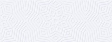 Soyut geometrik beyaz arkaplan. Meditasyon müzik tasarımı: mandala yoga çiçeği. İskandinav eko tarzı asgari düzeyde. İç aksan duvarı. DIY ahşap dekor - geniş 3D DIY kalıplı paneller tasarımı. Model # 6