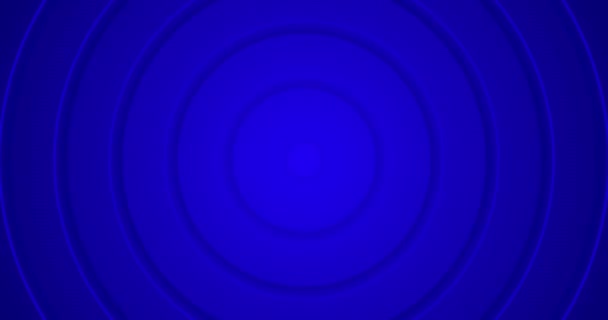 Gradiente Azul Claro Oscuro Sin Costuras Fondo Animado Bucle Anillos — Vídeo de stock