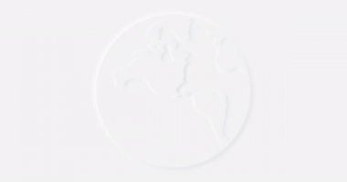 Işık arka planında 3D animasyon beyaz dünya haritası. Küresel soyut iş kavramı. Kusursuz döngü yaratıcı animasyon. Neumorfizm asgari düzeyde. Trend 2021. Kağıt kesme küresi. Sunum videosu