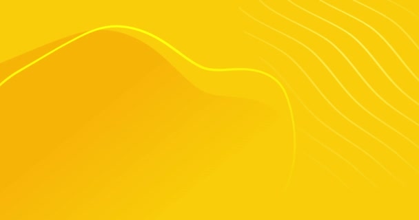 Sunny Yellow Abstract Circular Animated Wavy Background Looped Liquid Hot — Stock Video