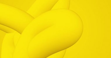 Açık, güneşli, sarı, eğimli, soyut bir arkaplan. Sunum, olay, parti metni arkaplanı için minimum 3D animasyon. Cadılar Bayramı indirimi. Sonsuz hareketli sıvı kalın kıvrımlı çizgili şekil. Dalgalı komik BG