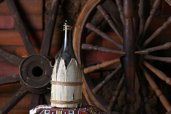 Traditional bottle of wine — Stock Photo, Image