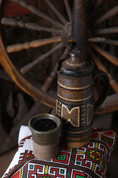 Traditional jug of wine — Stock Photo, Image