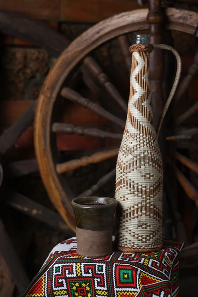 Traditional bottle of wine — Stock Photo, Image