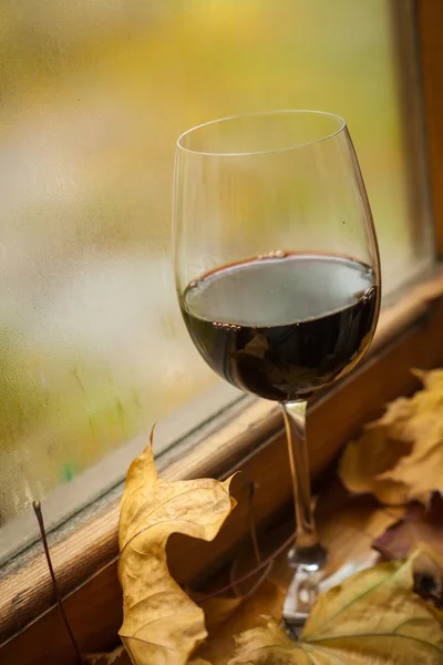 Rotwein im Herbst — Stockfoto