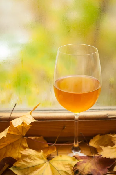 Autumn white wine — Stock Photo, Image