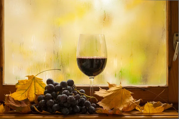 Rotwein im Herbst — Stockfoto