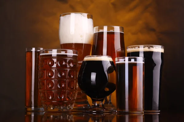 Variedade de vidro cerveja — Fotografia de Stock