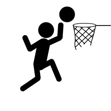 siluetleri insanlar sepet topu