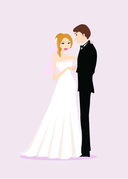 Couple de mariage — Image vectorielle