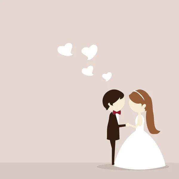 Καρτούν ζευγάρι γάμου — Διανυσματικό Αρχείο