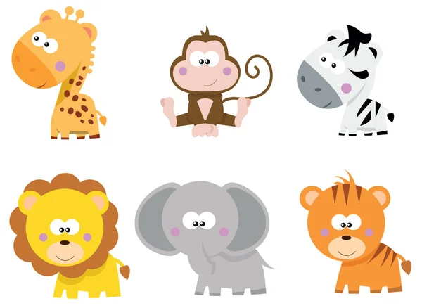 Collection of cute cartoon little Safari jungle animals Stock Vector Image by ©glossygirl21 #90726160 Collection of cute cartoon little Safari jungle animals Stock Vector Image by ©glossygirl21 #90726160