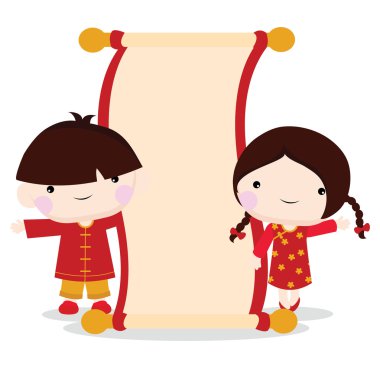 Çin yeni yılı kutlama çocukların