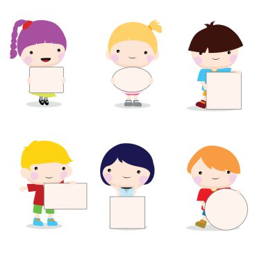 kart tutan çocuklar