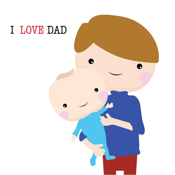 Отец и ребенок — стоковый вектор